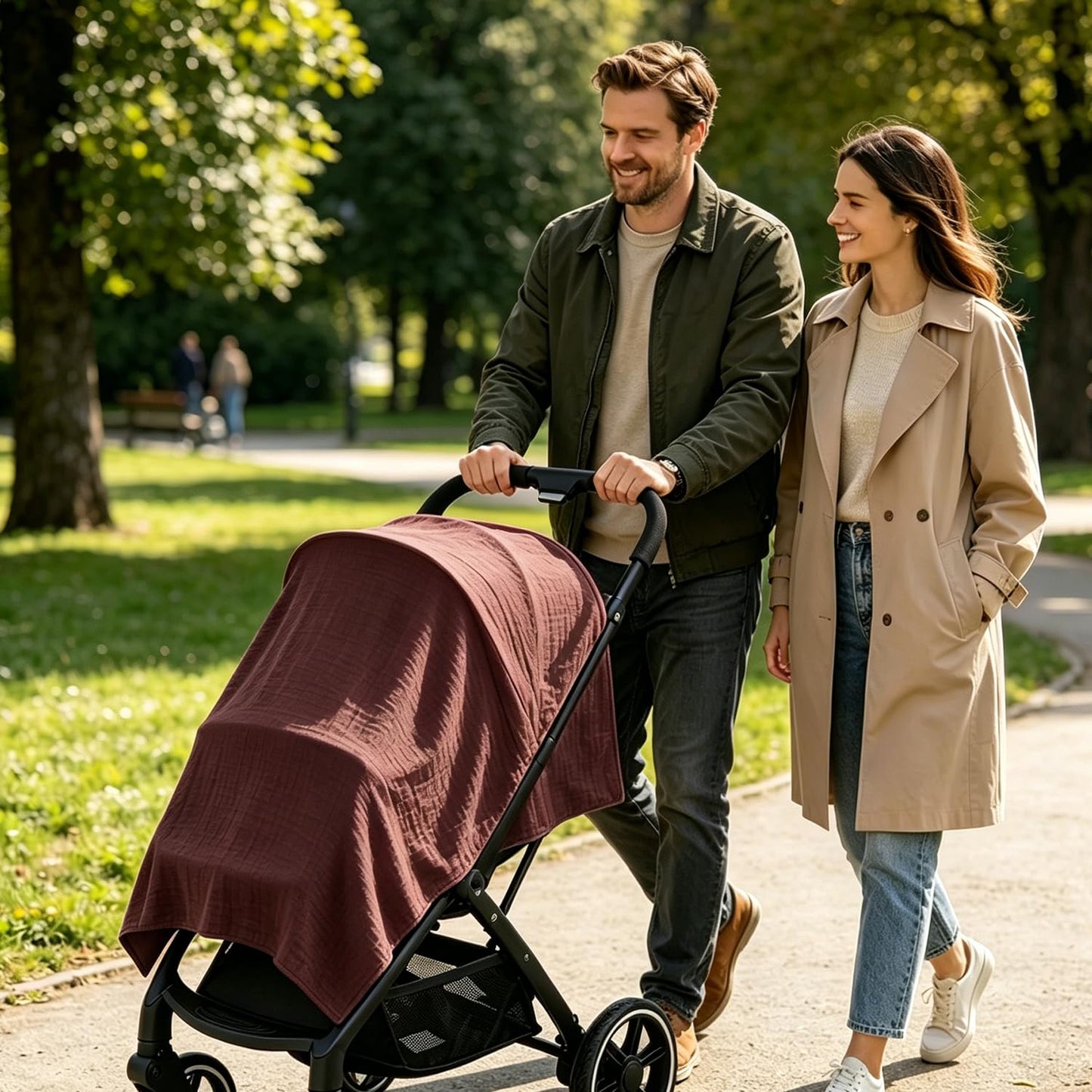 Stilltuch Für Babys, Stillschürze Stillschal Stilltuch Für Unterwegs, Musselin Stillbezug, Outdoor Stillcover, Atmungsaktive Abdeckung Zum Stillen Von Babys-Braunrot