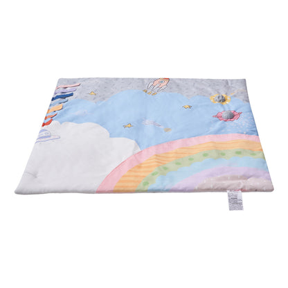 Erlebnisdecke mit Spielbogen und 6 sensorischen Spielzeugen, 89 x 89 x 48 cm