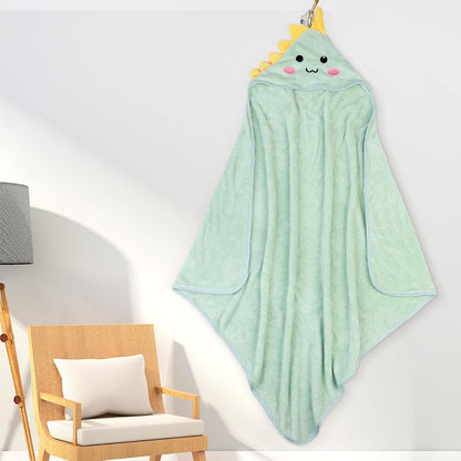 Kapuzenhandtuch Für Babys,80X80 Cm Babybadetuch Aus Korallenvliesfür Babys Neugeborene(Grün)
