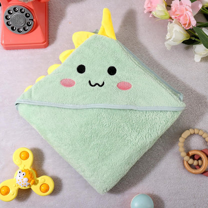 Kapuzenhandtuch Für Babys,80X80 Cm Babybadetuch Aus Korallenvliesfür Babys Neugeborene(Grün)