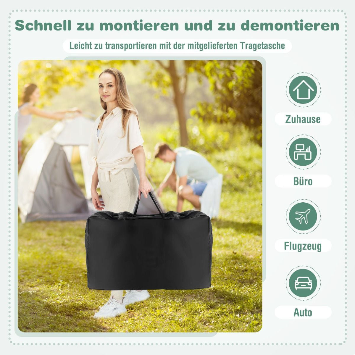 Beistellbett Für Babys Zusammenklappbares Tragbares Babybett Dunkelgrau
