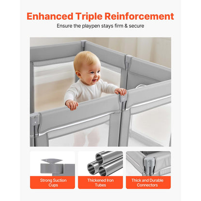 Uimoso Baby Playpen and Safety Gate, 120x120 cm