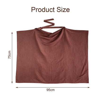 Stilltuch Für Babys, Stillschürze Stillschal Stilltuch Für Unterwegs, Musselin Stillbezug, Outdoor Stillcover, Atmungsaktive Abdeckung Zum Stillen Von Babys-Braunrot
